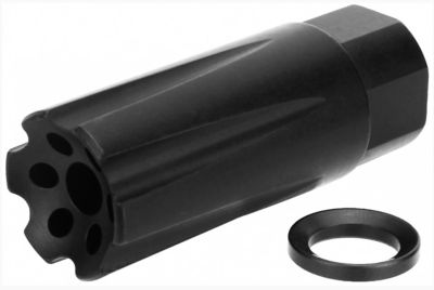 TacFire Linear Compensator for AR-15, 5.56x45mm NATO, 1/2 in. x 28 Thread, 2.26 in. OAL, 0.87 in.D, Black, Nitride, Steel