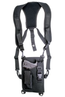 GrovTec Trail Pack Shoulder Holster for Large Semi-Autos, 4.50-5 in. Barrel, Right Hand, Black, 1000D Nylon