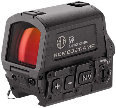 Sig Sauer Electro-Optics Romeo8T AMR Rifle Sight, 1x 40mm, Quad Ballistic Circle Dot 2.0, Matte Black