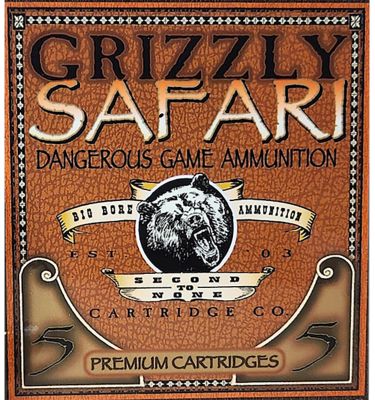 Grizzly Ammo .500-416 Nitro Express 400-Grain Solid Brass Rifle Ammunition, 5 Rounds