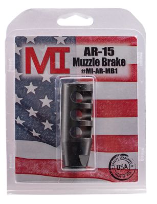 Midwest Industries Muzzle Brake for AR-Platform, 223 Rem/5.56x45mm NATO, 1/2 in. x 28 Thread, Black, Phosphate, Steel