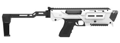 META Tactical MX-1 Conversion Kit for Glock, White Aluminum Frame w/M-LOK & Picatinny Rail, Black, Polymer, Folding Stabilizer