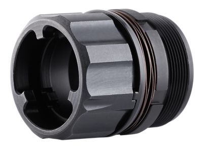 Dead Air KeyMo Adapter for HUB Socket Silencers, 1 3/8 in. x 24 Thread, Black