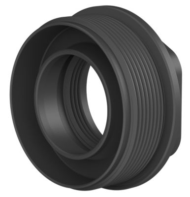 Breek Arms Hub One Plan B Suppressor Mount for Plan B Suppressor Systems, 1.375 in. x 24 Thread, Titanium DLC, Black