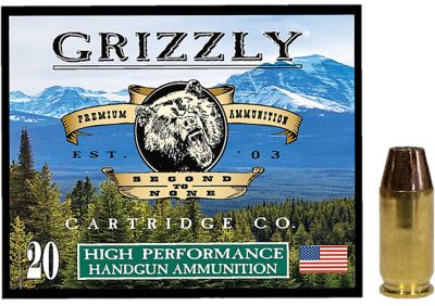 Grizzly Ammo .45 ACP+P 230-Grain Jacketed Hollow Point Handgun Ammunition, 20 Rounds