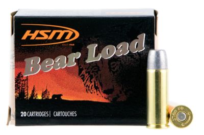 HSM Bear Load .45 Colt 325-Grain Wide Flat Nose Handgun Ammunition, 20 Rounds