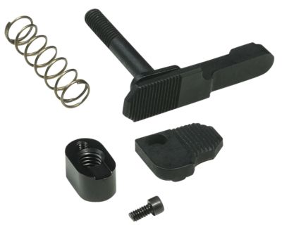 CMMG Zeroed Magazine Catch for AR-15, Ambidextrous, Gas Ported Shaft, Black, Steel