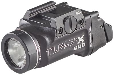 Streamlight TLR-7 X Sub Gun Light for Glock 43X MOS/48 MOS/43X/48, USB, Black Anodized, 500-Lumen, White LED