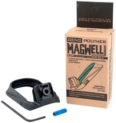 Strike Industries Flared Magwell for Gen 3 Glock 19/23, Black, Polymer