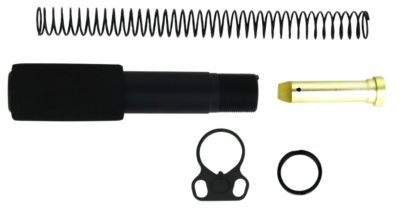 TacFire Buffer Tube Kit for AR-Pistol Platform, Mil-Spec, Black, Aluminum