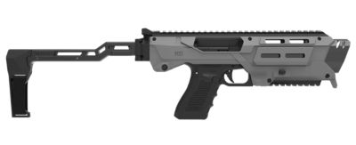 META Tactical MX-1 Conversion Kit for Glock, Gray Aluminum Frame w/M-LOK & Picatinny Rail, Black, Polymer, Folding Stabilizer