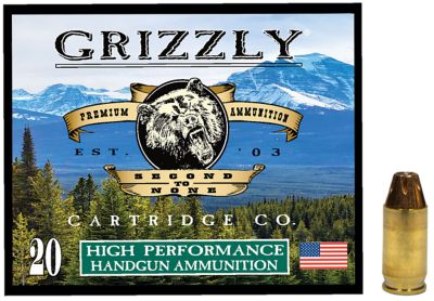 Grizzly Ammo .380 ACP 90-Grain Jacketed Hollow Point Handgun Ammunition, 20 Rounds
