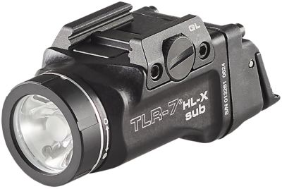 Streamlight 6000 Series TLR-7 HL-X SUB for Glock 43x/48, USB, Black, Aluminum, 1,000-Lumen