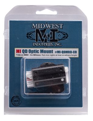 Midwest Industries Trijicon MRO QD Mount, Black, Hardcoat Anodized
