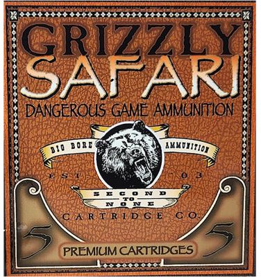 Grizzly Ammo .450 Rigby 500-Grain Solid Brass Rifle Ammunition, 5 Rounds
