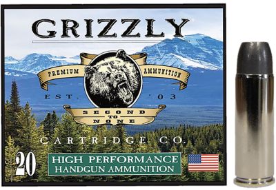 Grizzly Ammo .45 Colt 335-Grain Wide Long Nose Gas Check Handgun Ammunition, 20 Rounds