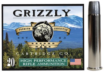 Grizzly Ammo .45-70 Government 405-Grain Bonded Flat Point Rifle Ammunition, 20 Rounds