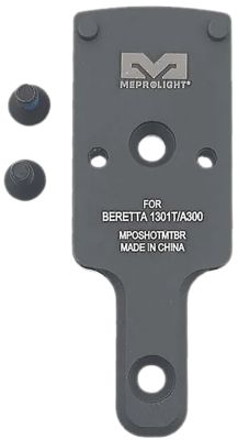 Mepro USA Shotgun Optics Plate for Beretta 1301T/A300, Matte Black, Aluminum, RMR Footprint