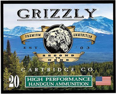 Grizzly Ammo 10mm Auto 165-Grain Jacketed Hollow Point Handgun Ammunition, 20 Rounds