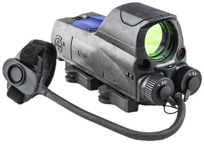 Mepro USA MOR PRO Green Dot Reflex Sight, IR and Visible Laser, 1x 30 mm, 2.2 MOA Dot/Bullseye, Black