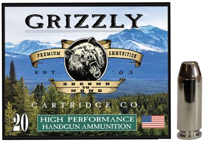 Grizzly Ammo 10mm Auto 180-Grain Jacketed Hollow Point Handgun Ammunition, 20 Rounds