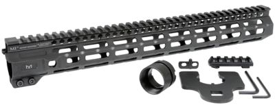 Midwest Industries M-Series Rail for AR-15, 15 in., 6061 Aluminum, Black Hard Coat Anodized