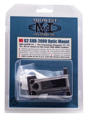 Midwest Industries Gen2 Sub 2000 Mini Optic Mount, Matte Black, MIG2SUBT2