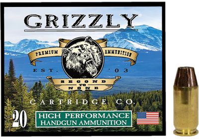 Grizzly Ammo .45 ACP 230-Grain Jacketed Hollow Point Handgun Ammunition, 20 Rounds