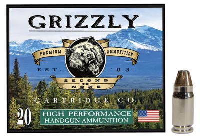 Grizzly Ammo .357 Sig 90-Grain Jacketed Hollow Point Handgun Ammunition, 20 Rounds