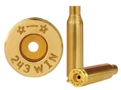 Starline Brass Unprimed Rifle Cases, 243 Win, Brass, 50 Rounds