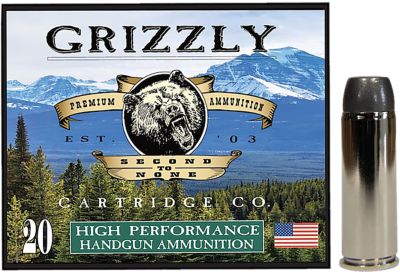 Grizzly Ammo .45 Colt 265-Grain Wide Flat Nose Gas Check Handgun Ammunition, 20 Rounds