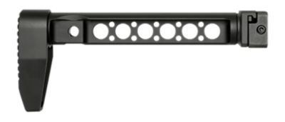 Midwest Industries Buttstock with Folding Adaptor, Minimalistic Butt Plate, Black, Steel