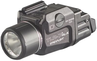 Streamlight TLR-7 HL-X USB Gun Light, Black Anodized, 500/1,000-Lumen, White LED