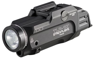 Streamlight TLR-10 Gun Light with Red Laser, Black Anodized, 1,000-Lumen, White LED