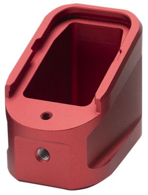Strike Industries Extended Magazine Plate for Glock G17/G22, Red, 6061 T-6 Aluminum