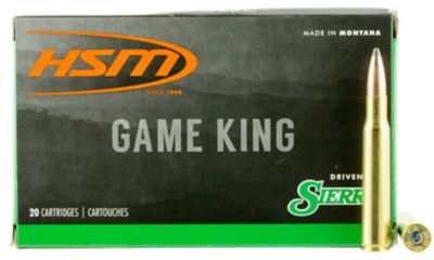 HSM Game King .30-06 Springfield 180-Grain Sierra GameKing Spitzer Boat Tail Rifle Ammunition, 20 Rounds
