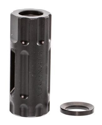 Wilson Combat Q-Comp Muzzle Brake for AR-Platform, 5.56x45mm NATO, 1/2 in. x 28 Thread, 2.20 in. OAL, .875 in.D, Black, Melonite