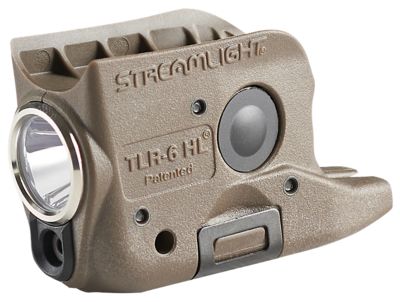 Streamlight TLR-6 HL Gun Light for Glock 42/43/43X/48, Flat Dark Earth, 300-Lumen, White LED/Red Laser
