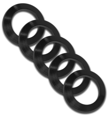 GrovTec 223 Cal Crush Washer, 1/2 in. x 28 Thread, 5-Pack, Black Nitride, Steel