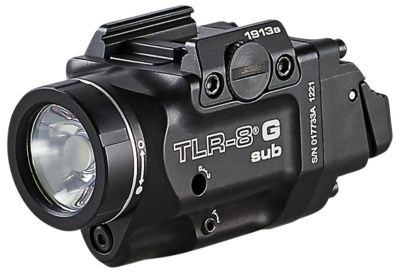 Streamlight TRL-8 G Sub 500-Lumen LED Gun Light and Green Laser Sight Combo, Black, Fits 1913 Short Rail Pistol
