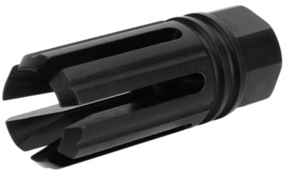 TacFire 6 Prong Flash Hider for AR-Platform, 5.56x45mm NATO, 1/2 in. x 28 Thread, 2.22 in. OAL, Black, Nitride, Steel