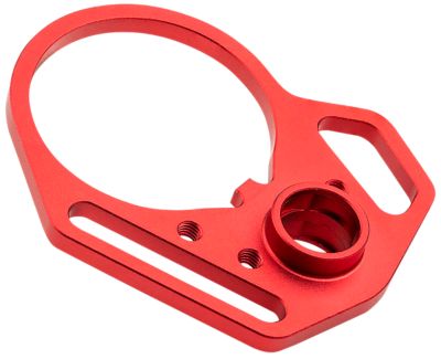 Strike Industries QD End Plate QD End Plate with Hook Attachments & Anti-Rotation Castle Nut, Red