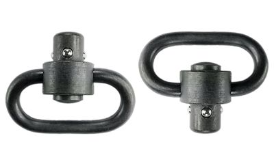 GrovTec Heavy Duty Push Button Swivel, 1.25 in., Black Manganese Phosphate, Steel