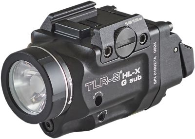 Streamlight TLR-8 Gun Light for 1913 Short, Black, Aluminum, 1,000-Lumen, Green Laser