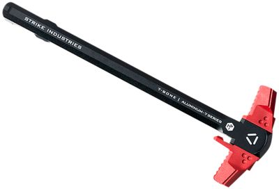Strike Industries T-Bone Charging Handle for AR-15, 223 Rem/5.56 NATO, Red, Polymer Handles/Aluminum Shaft
