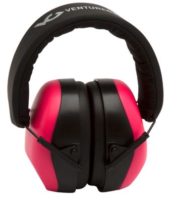 Pyramex Safety Venture Gear V80 Over-the-Head Earmuffs and Foam Earplugs Set, 58 dB Noise Reduction Rating, Pink/Black, 1 Pair