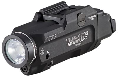 Streamlight TLR-10 G Gun Light with Green Laser, Black Anodized, 1,000-Lumen, White LED