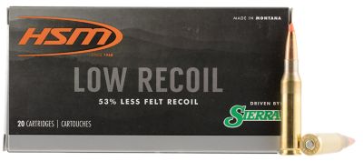 HSM Low Recoil 7mm-08 Remington 140-Grain Orange Polymer Tip Rifle Ammunition, 20 Rounds