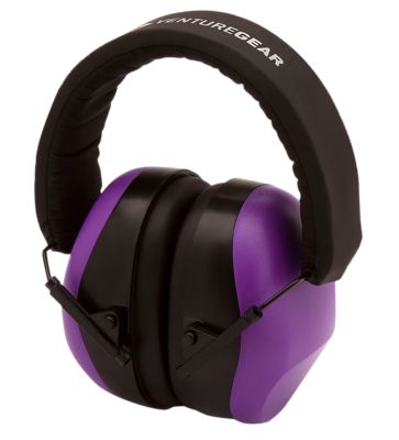 Pyramex Safety Venture Gear V80 Over-the-Head Earmuffs and Foam Earplugs Set, 58 dB Noise Reduction Rating, Purple/Black, 1 Pair