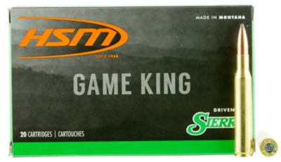 HSM Game King .270 Win 130-Grain Sierra GameKing Spitzer Boat Tail Rifle Ammunition, 20 Rounds